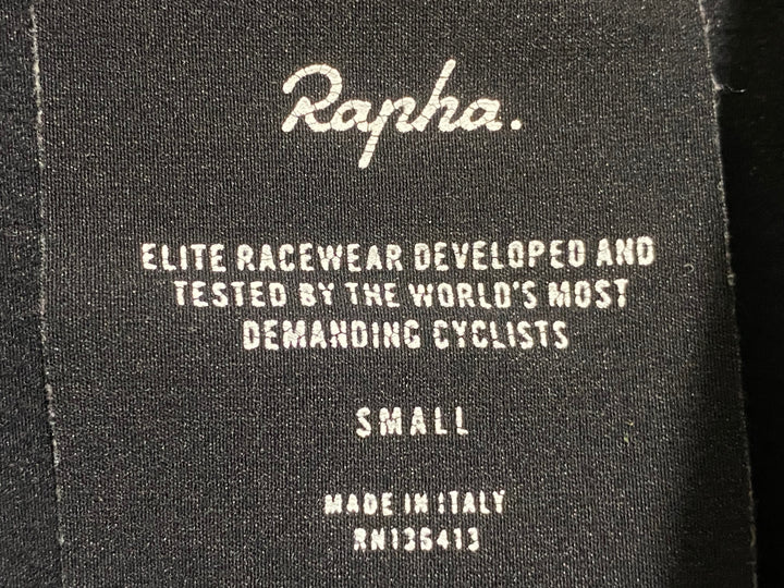 KE081 ラファ Rapha PRO TEAM LONG SLEEVE SHADOW JERSEY 長袖 サイクルジャージ 黒 S 裏起毛 ※擦れ,一部劣化