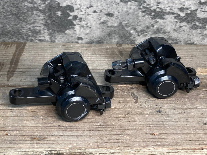 JC576 シマノ SHIMANO BR-R317 機械式 ディスクブレーキ キャリパー 前後セット ※アジャスタ欠品
