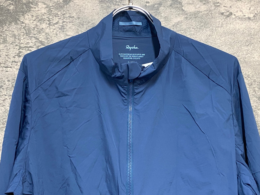 JZ864 ラファ Rapha PRO TEAM 長袖 ウインドブレイカー ネイビー XL