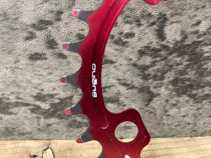 KN013 スギノ Sugino サイクロイド CYCLOID Super Hill Climb CY4-SHC-34T インナー 楕円 チェーンリング 赤 34T