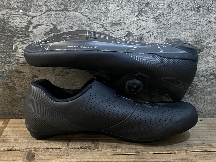 KJ612 シマノ SHIMANO RC7 SHRC701M L01 S ビンディングシューズ 3穴 黒 EU43