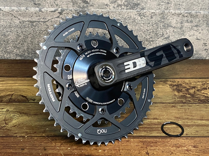 IY473 ローター ROTOR In Power 3D+ パワーメーター クランクセット 170mm 52/36T※電池蓋歪みのためジャンク