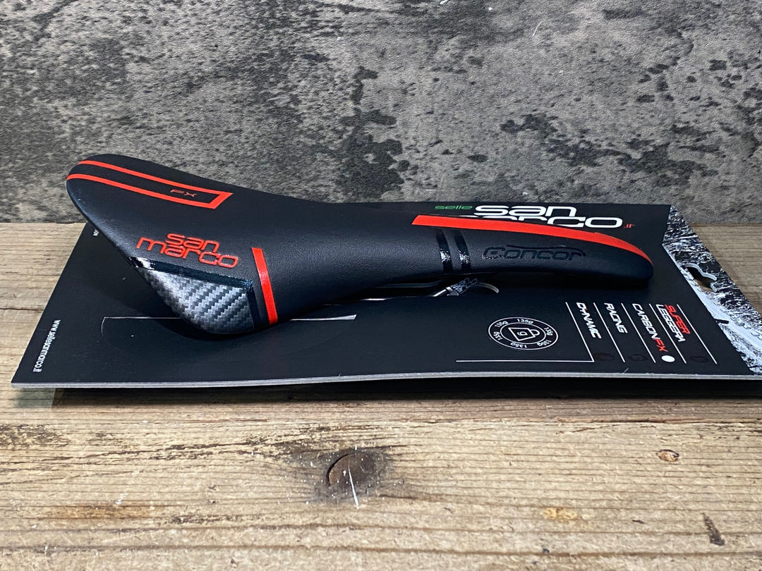 JR319 サンマルコ san marco CONCOR CARBON FX サドル 黒赤 NARROW CARBON レール