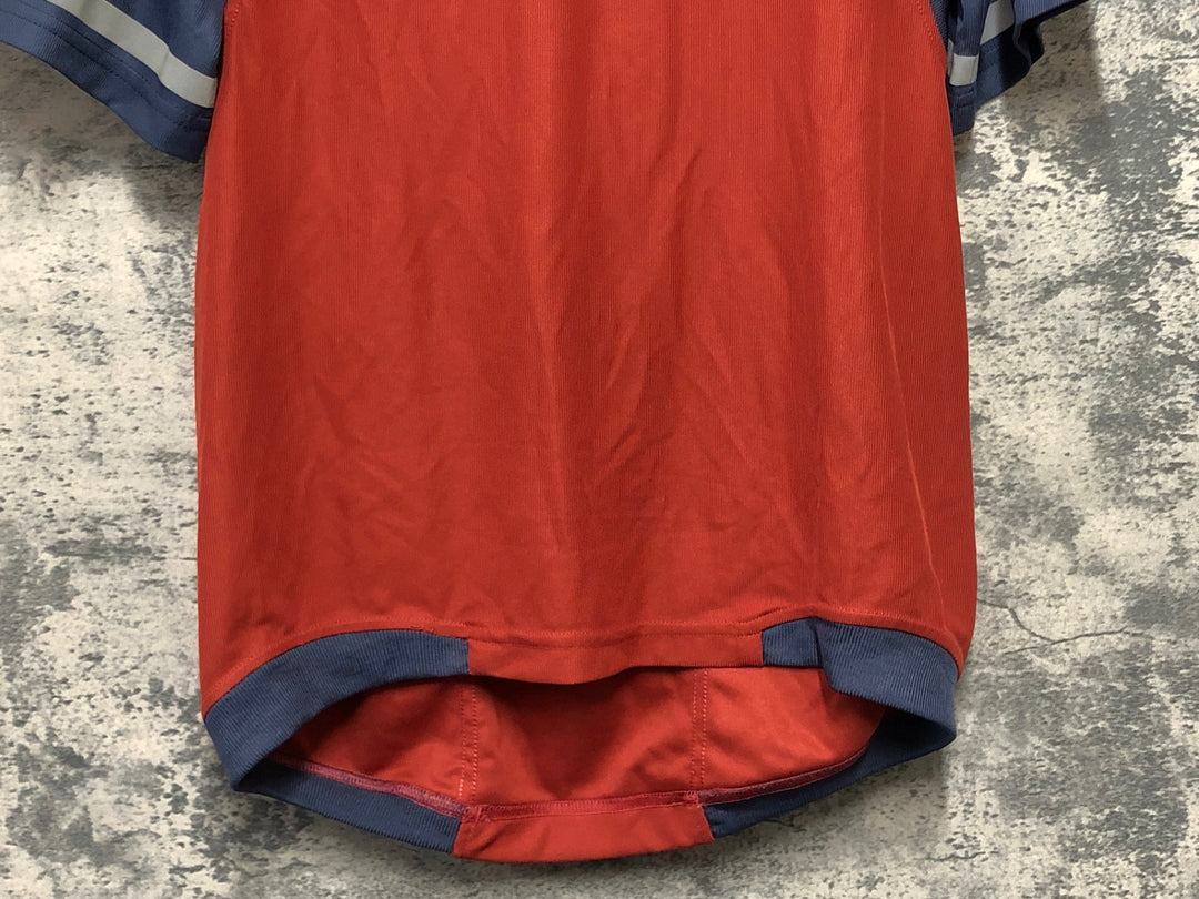 KL251 アディダス adidas 半袖 サイクルジャージ バーガンディ グレー L ハーフジップ