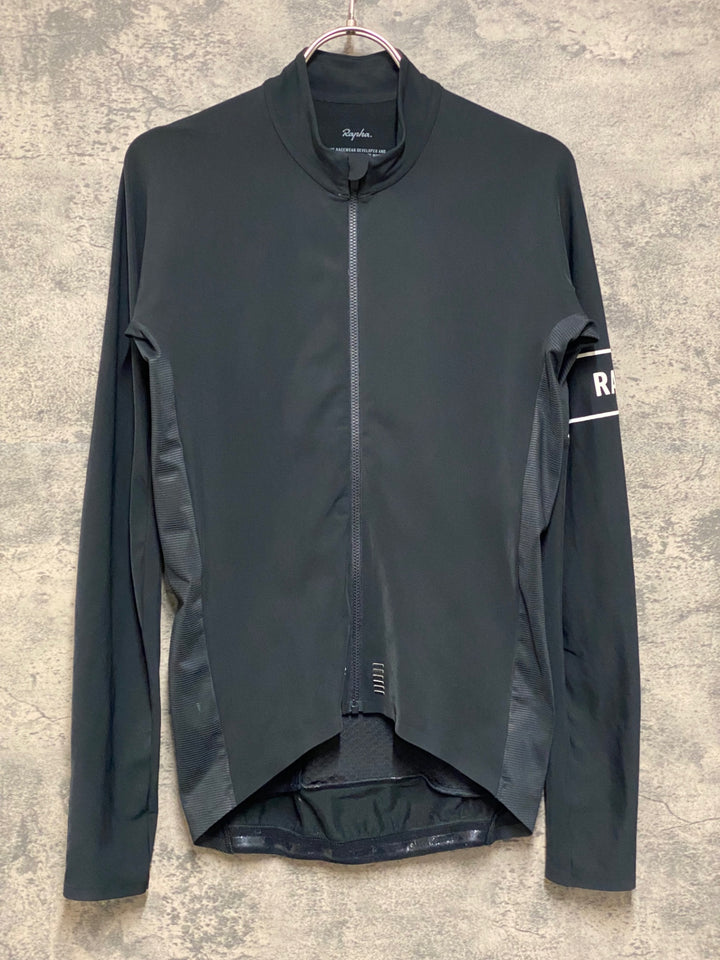 JO802 ラファ Rapha PRO TEAM LONG SLEEVE THERMAL JERSEY 長袖 サイクルジャージ 黒 S 裏起毛
