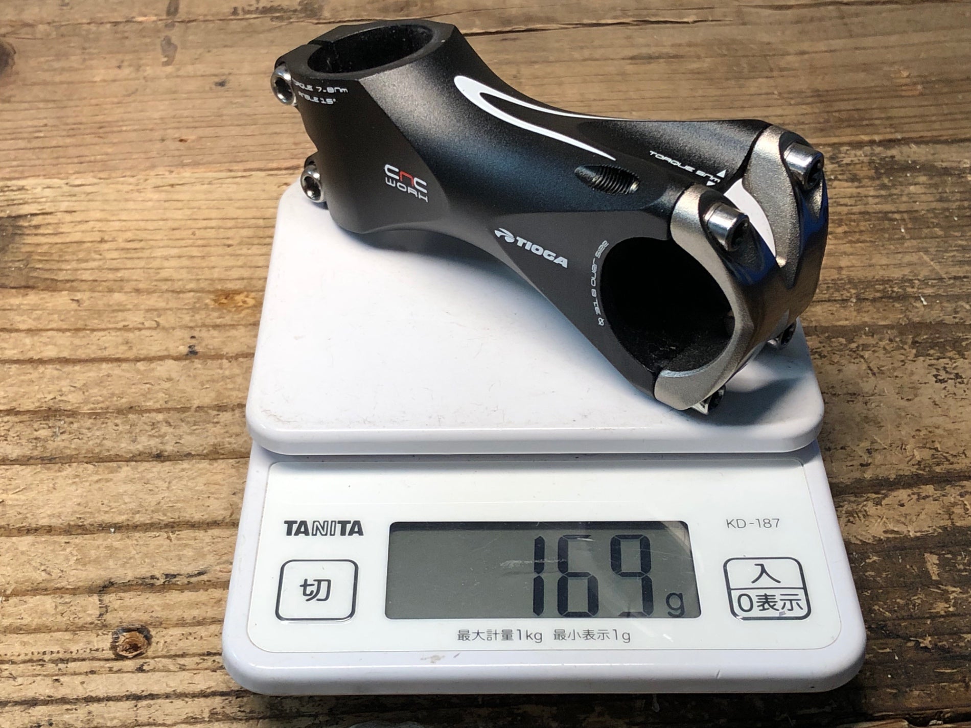 JM988 タイオガ TIOGA CNC WORH アルミ ステム 黒 90mm Φ31.8 OS 15