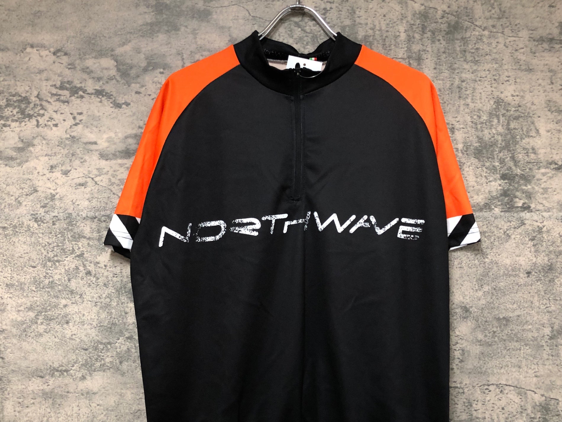 JW261 ノースウェーブ NORTHWAVE 半袖 サイクルジャージ 黒 オレンジ