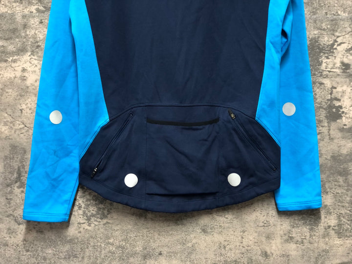 KL650 ナイキ NIKE 長袖 サイクルジャージ 水色 ネイビー M 裏起毛