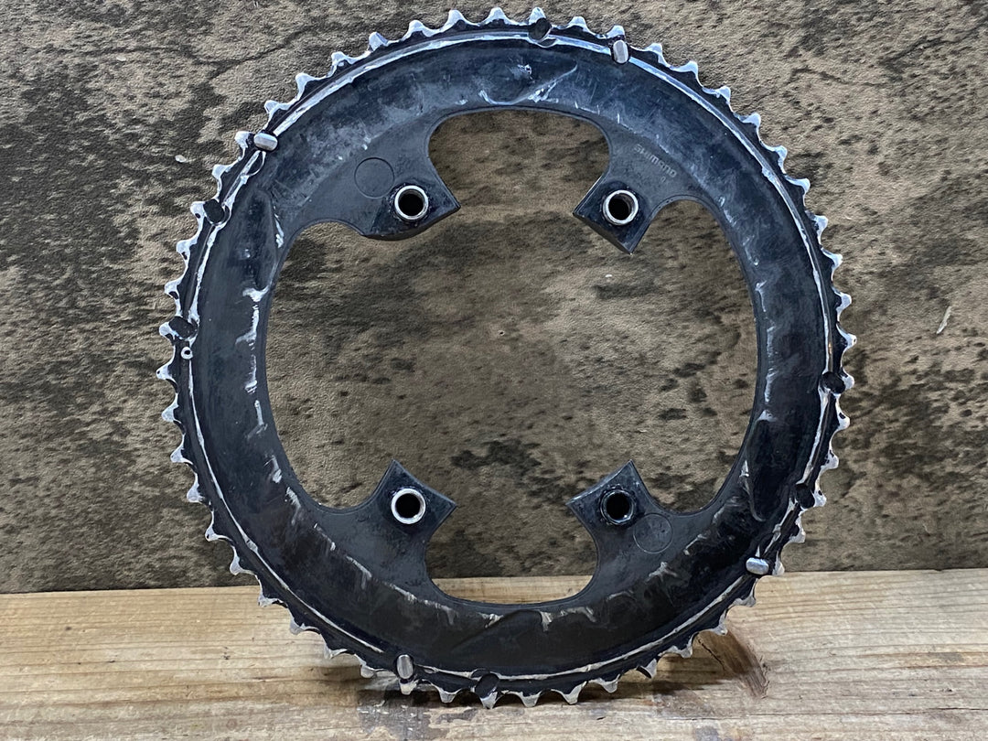 JR582 シマノ SHIMANO デュラエース DURA-ACE FC-R9100 アウターチェーンリング 52T ※摩耗強のためジャンク