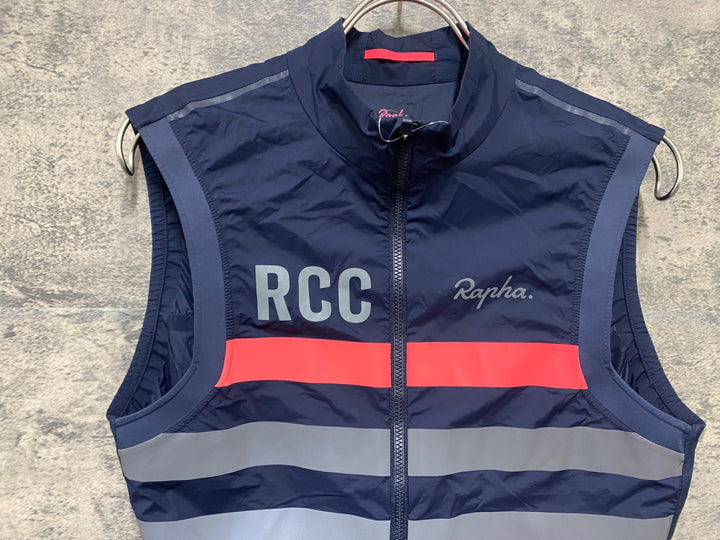 KM428 ラファ Rapha RCC PRO TEAM LIGHTWEIGHT GILET サイクルベスト ジレ 紺 S