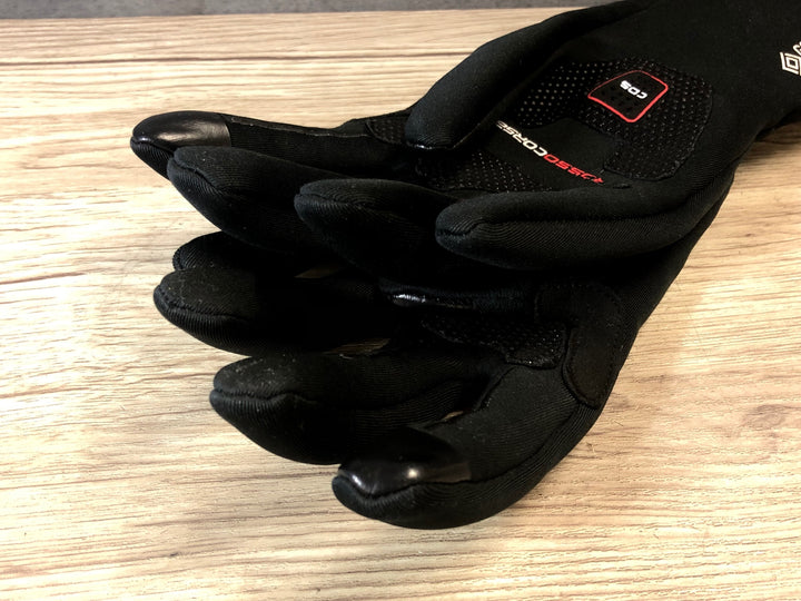 JS401 カステリ CASTELLI ROSSOCORSA perfetto 長指 グローブ 黒 S 裏起毛 WINDSTOPPER ※タグカット