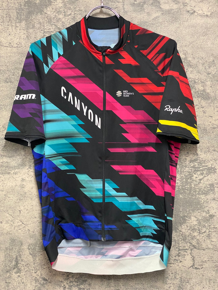 JV262 ラファ Rapha CORE JERSEY 半袖 サイクルジャージ 総柄 L CANYON SRAM