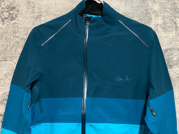 JV239 ラファ Rapha PRO TEAM JERSEY 長袖 サイクルジャージ 水色 S ※汚れ