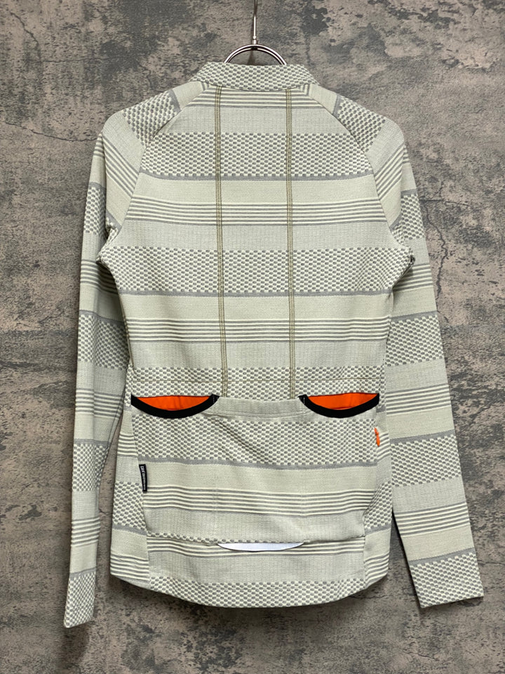 JO260 カフェドシクリステ Cafe du Cycliste CORINNE Women 長袖 サイクルジャージ グレー M 裏起毛 レディース