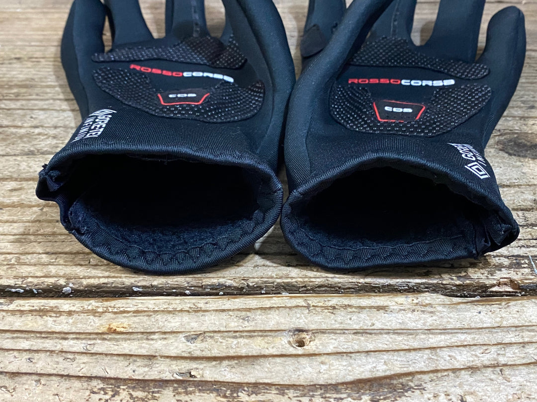 JZ099 カステリ CASTELLI ROSSO CORSA perfetto 長指 グローブ 黒 M 裏起毛 GORE-TEX INFINIUM