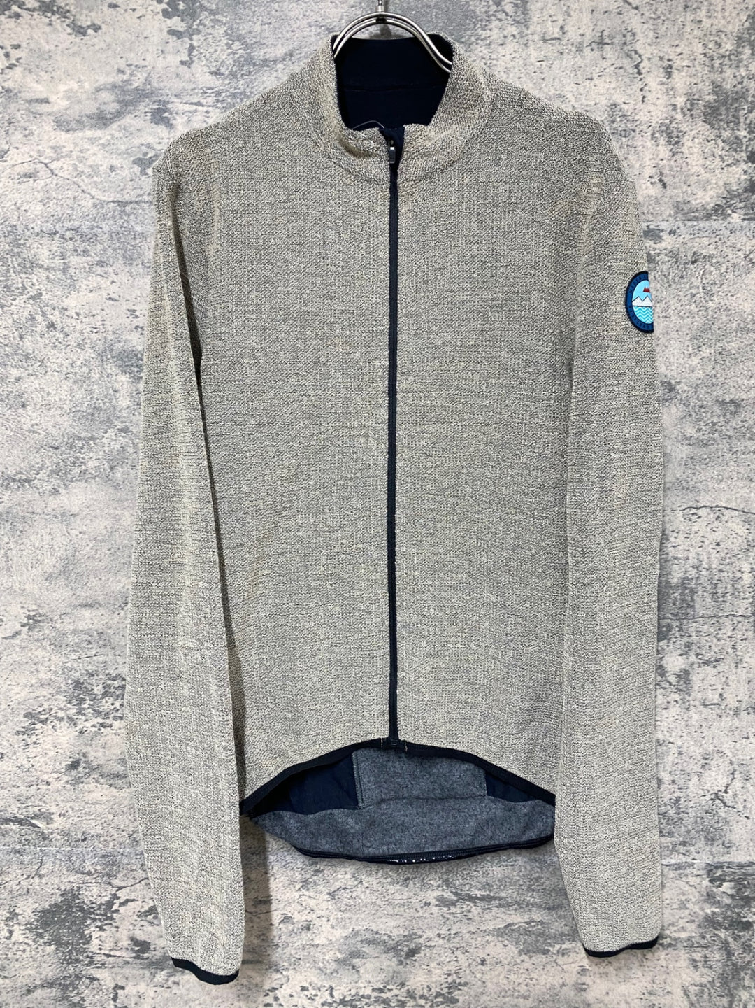 JY658 カフェドシクリステ CAFE DU CYCLISTE MARGUERITE MEN 長袖 サイクルジャージ 薄茶 L メリノブレンド 裏起毛