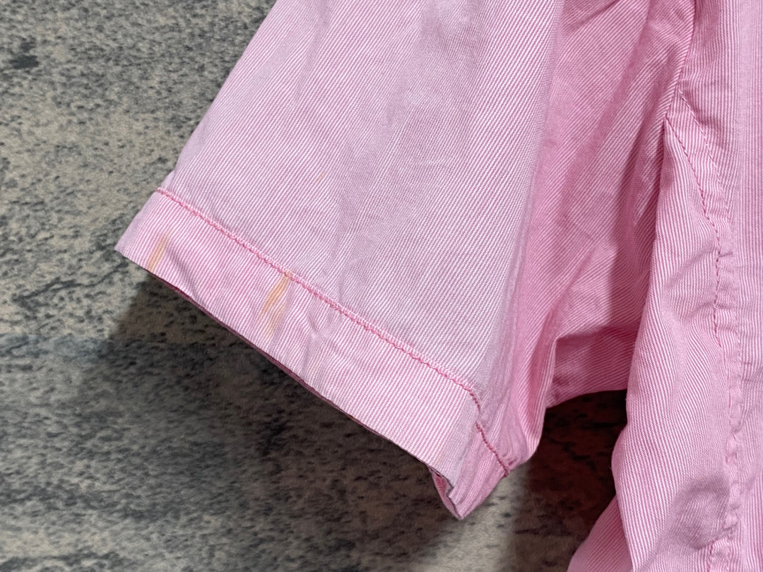 KD502 ラファ Rapha SHIRT SHORTS SLEEVE 半袖 シャツ ピンク L ※シミ