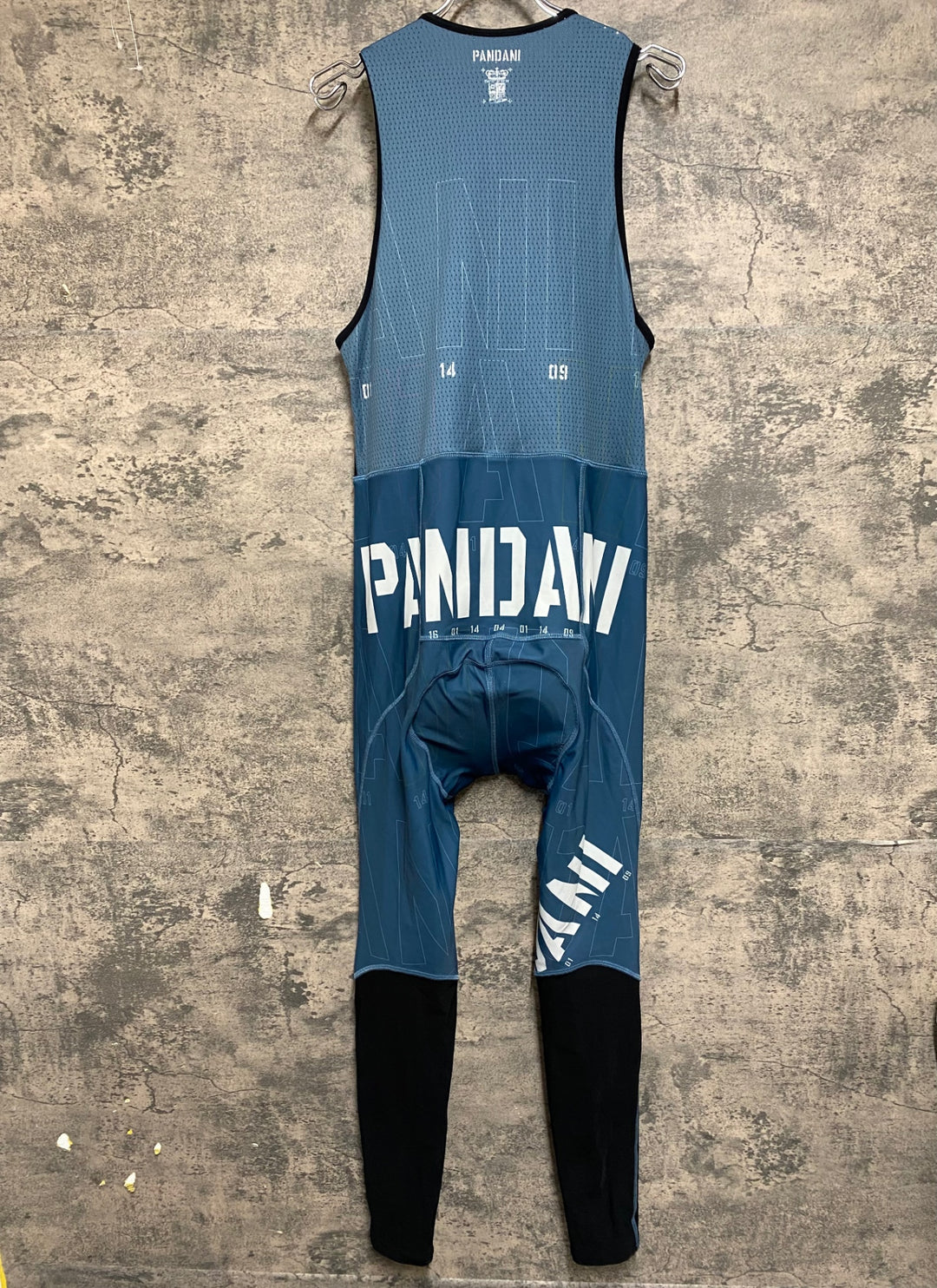 KJ700 パンダーニ Pandani ビブタイツ 黒 青 M 裏起毛 ※マーカー痕
