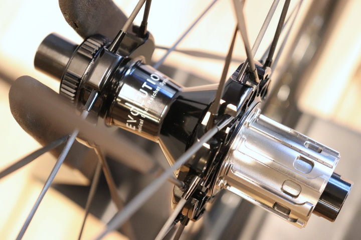 【訳あり】 エリートホイールズ ELITEWHEELS ドライブ ヘリックス DRIVE HELIX 46D CS カーボン チューブレスレディ ホイールセット シマノ11S/12S 【さいたま浦和店】