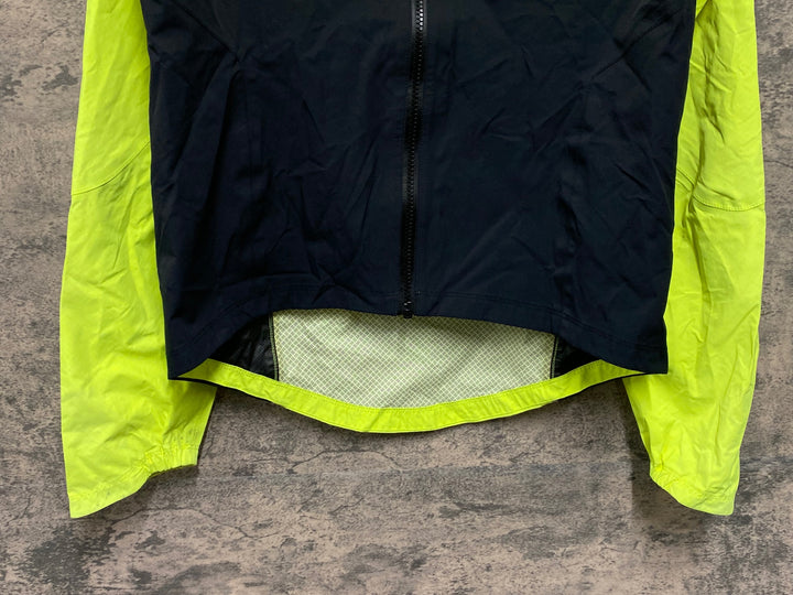 JW506 パールイズミ PEARL iZUMi 長袖 レインジャケット 黄 黒 S ※汚れ