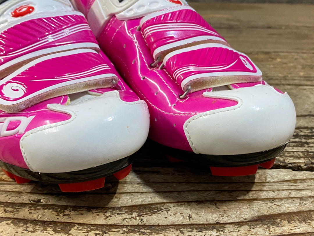 KG405 シディ SIDI TRACE MTB WMN ビンディングシューズ 2穴 ピンク ホワイト レディース EU36W ※ペン字あり