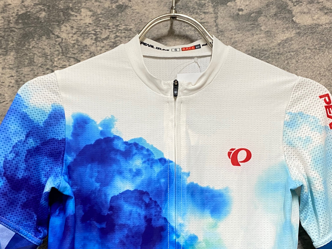 JZ822 パールイズミ PEARL iZUMi RACE FIT 半袖 サイクルジャージ 白 総柄 S