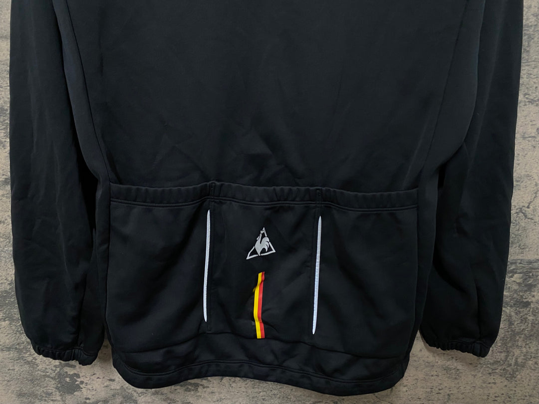 KD656 ルコックスポルティフ le coq sportif 長袖 サイクルジャージ 黒 O