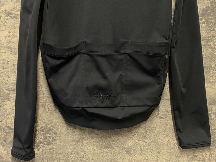 KM421 ラファ Rapha CORE LONG SLEEVE JERSEY 長袖 サイクルジャージ 黒 S 裏起毛