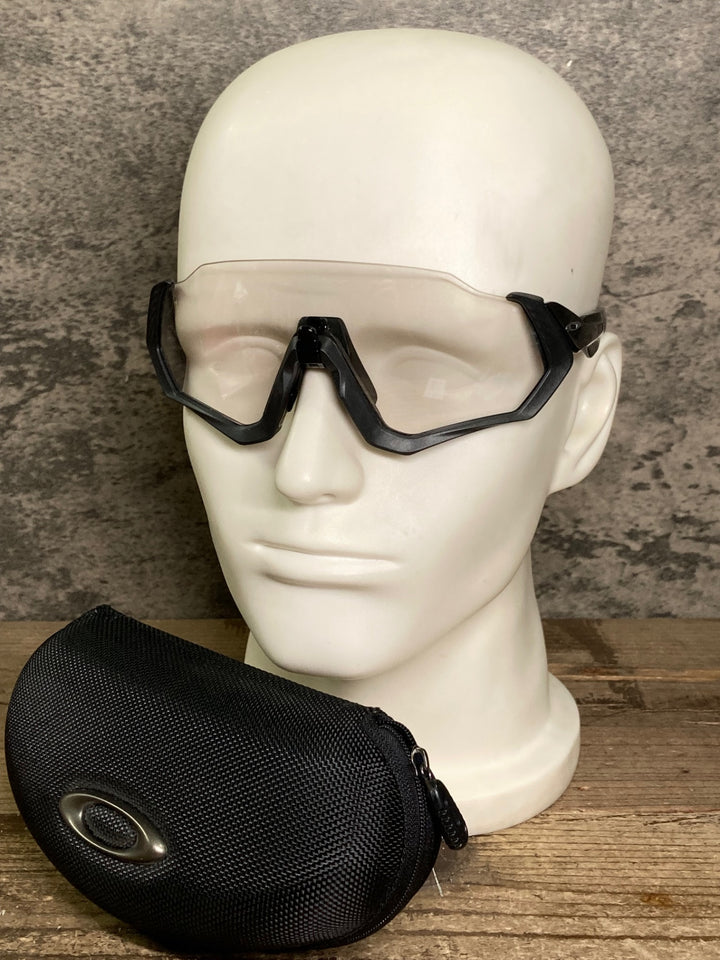 JG602 オークリー OAKLEY FLIGHTJACKET サングラス アイウェア 黒 クリアレンズ