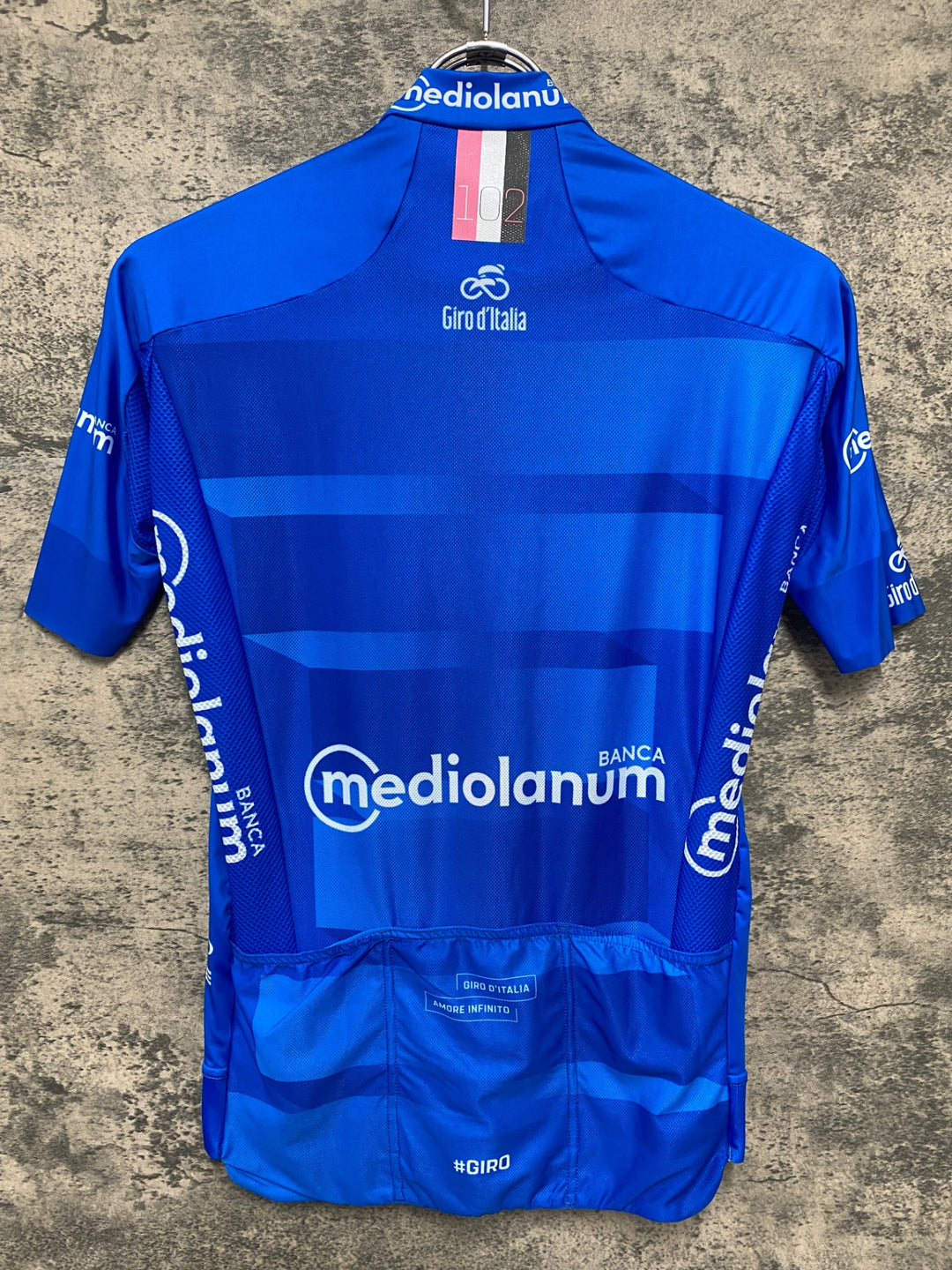 JV454 カステリ CASTELLI 半袖 サイクルジャージ 青 S Giro d'Italia