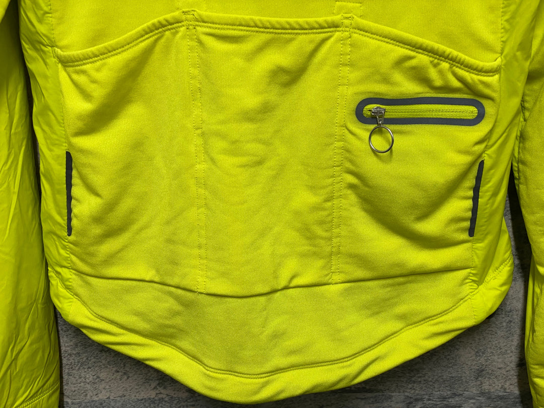 JQ781 ラファ Rapha WINDBLOCK WINTER JERSEY 長袖 サイクルジャージ 黄 S 裏起毛