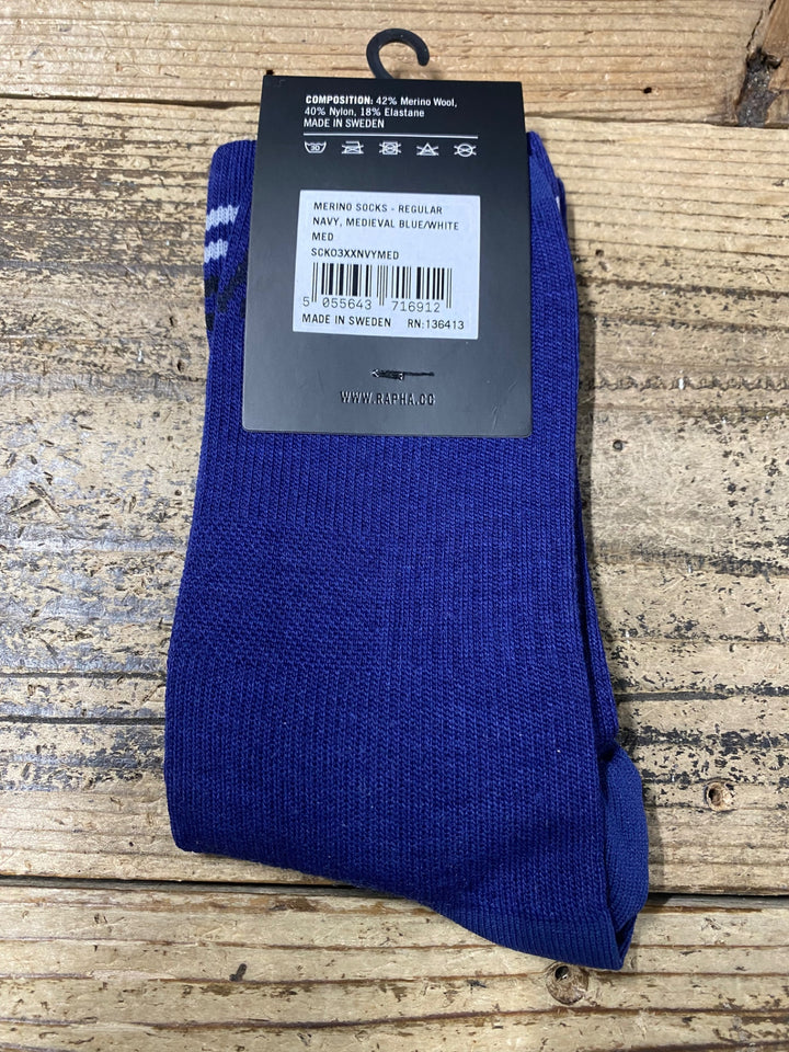 JN734 ラファ Rapha MERINO SOCKS サイクルソックス ネイビー REGULAR