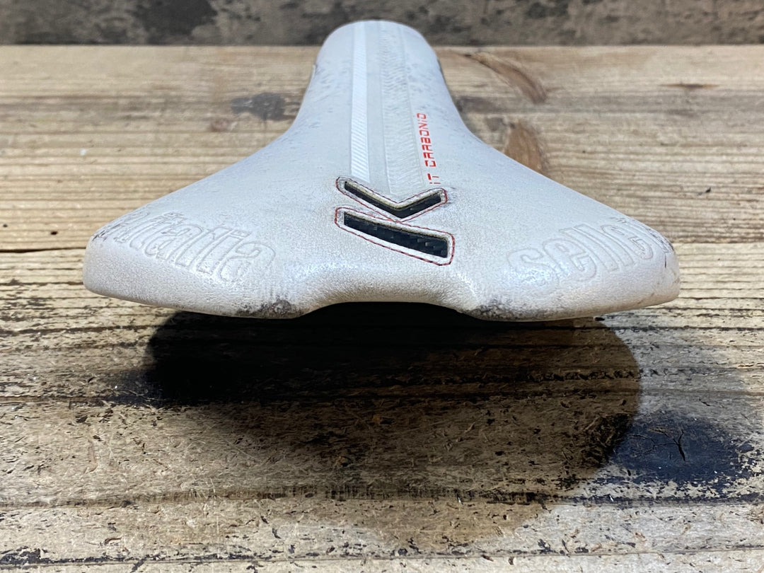 JV940 セライタリア selle italia Flite KiT CARBONiO サドル 白 カーボンレール ※座面表面劣化,レールガタつきの為ジャンク