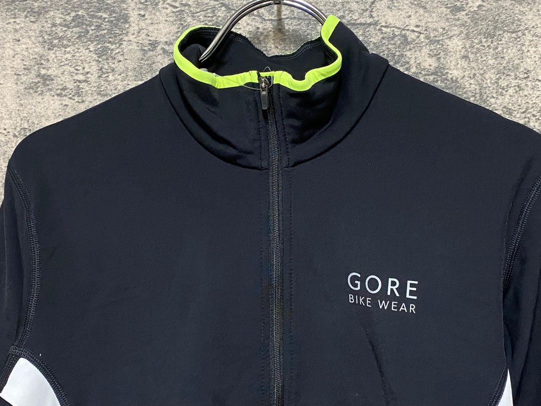 JQ227 ゴア GORE 長袖 サイクルジャージ 黒 M 裏起毛