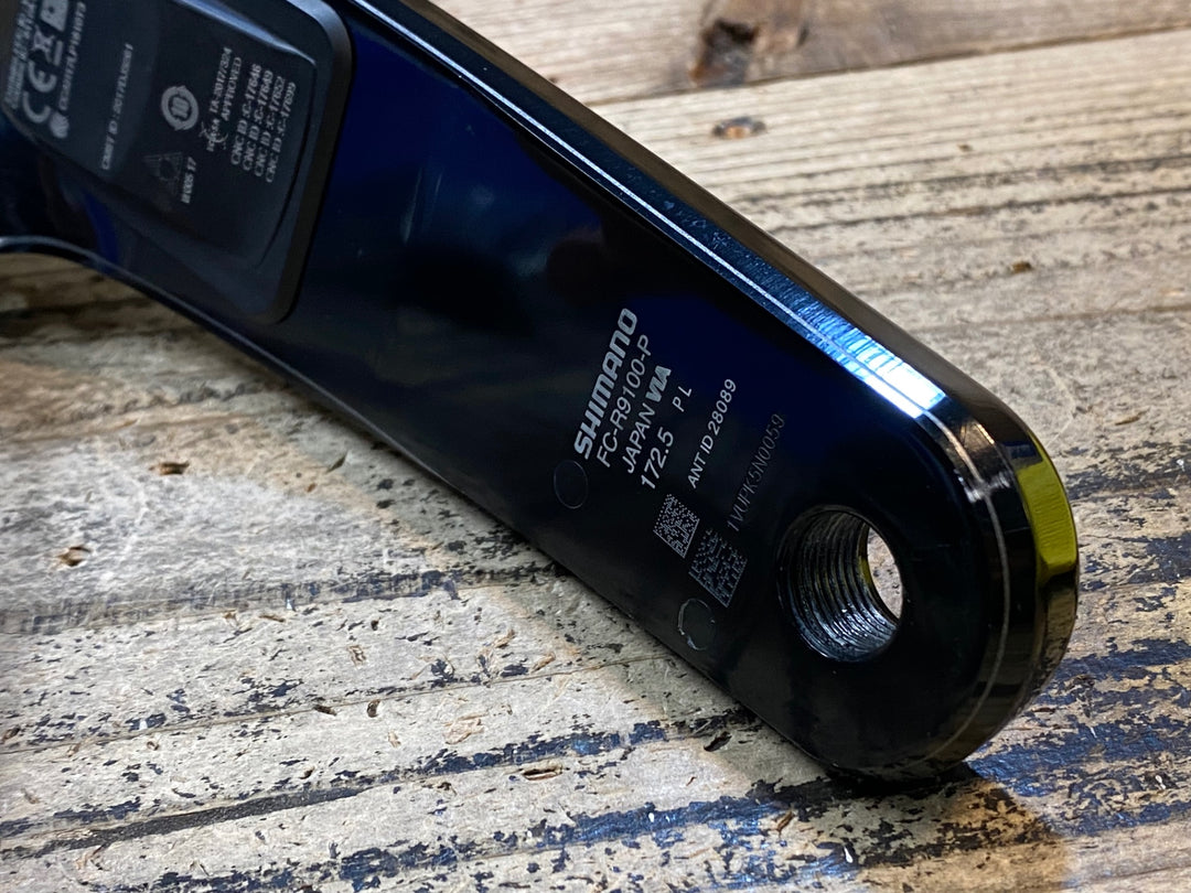 JS865 シマノ SHIMANO デュラエース DURAACE FC-R9100P パワーメーター クランクアーム 172.5mm 接続確認済み ※充電ケーブル付属
