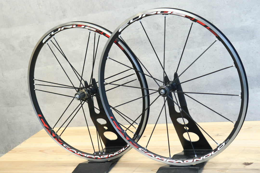 カンパニョーロ CAMPAGNOLO ユーラス EURUS アルミ クリンチャー ホイールセット シマノ10S 15C 【さいたま浦和店】