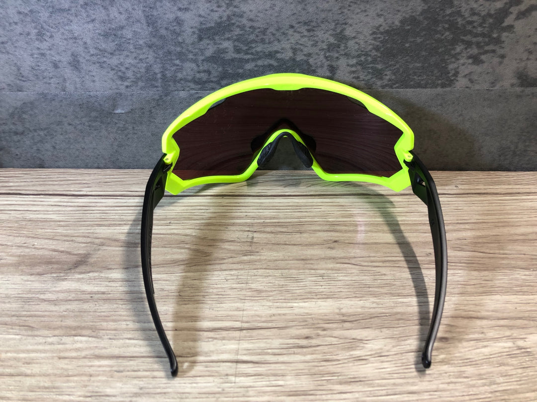 JS593 オークリー OAKLEY WINDJACKET 2.0 サングラス アイウェア 蛍光黄 黒 PRIZM ※レンズ剥離