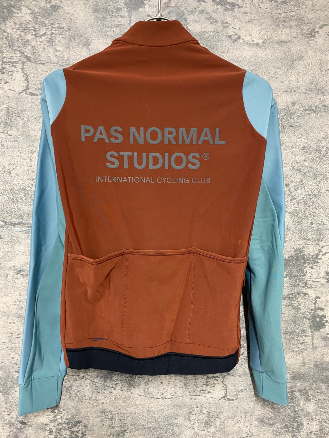 JY486 パスノーマルスタジオ PAS NORMAL STUDIOS Mechanism Thermal Long Sleeve Jersey 長袖 サイクルジャージ オレンジ スカイブルー S 裏起毛