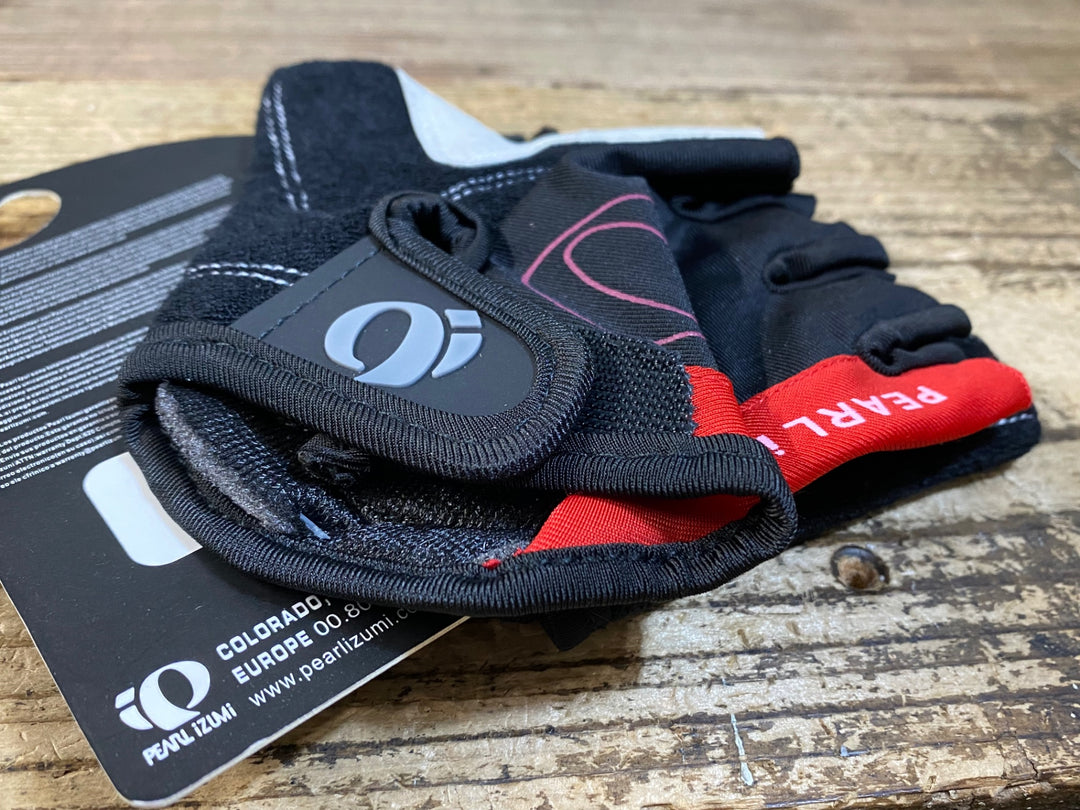 KF375 パールイズミ PEARL iZUMi 指切 グローブ 黒 赤 M