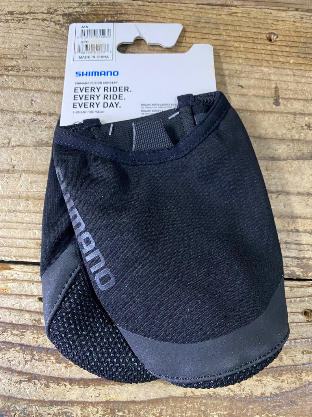 JV390 シマノ SHIMANO トゥーカバー 黒 M 裏起毛