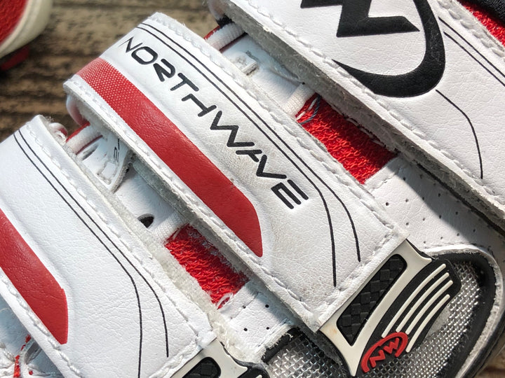 JR510 ノースウェーブ NORTHWAVE AERLITE 3 shoes ビンディングシューズ 黒赤白 EU40