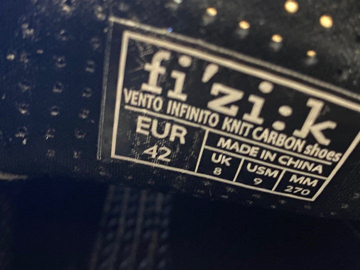 KJ261 フィジーク fizik VENTO INFINITO KNIT CARBON SHOES ビンディングシューズ 黒 EU42 SPD-SL