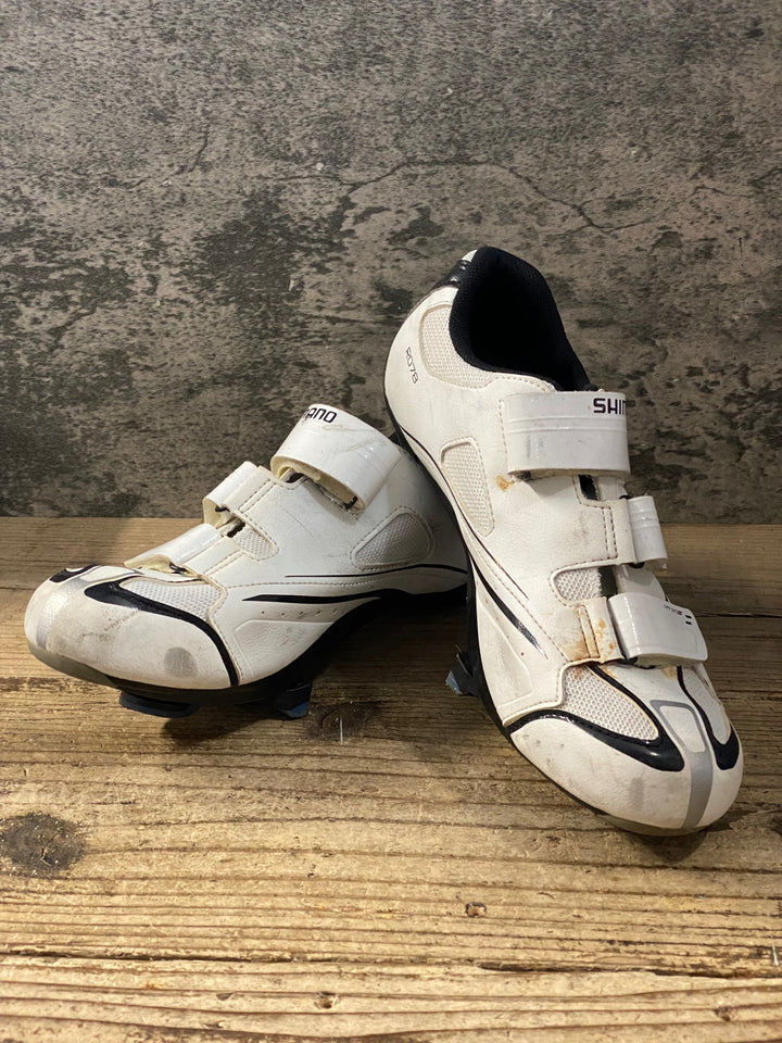 KE116 シマノ SHIMANO SH-R078 ビンディングシューズ 白 EU44 汚れあり