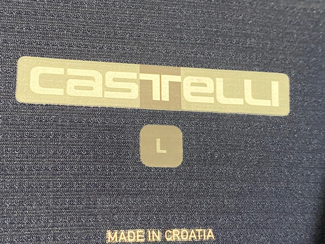 KC012 カステリ CASTELLI 長袖 サイクルジャージ 紺 L