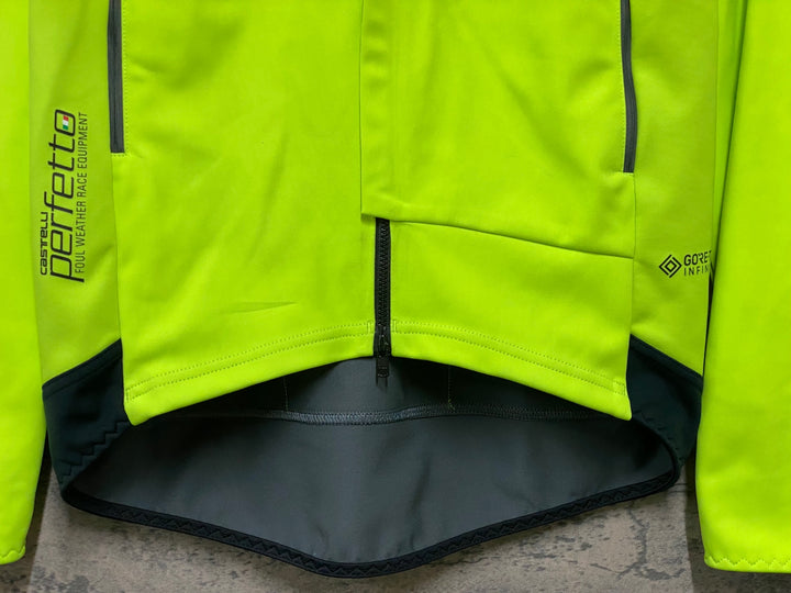 KG811 カステリ CASTELLI ロッソコルサ ROSSO CORSA perfetto 長袖 サイクルジャケット ネオンイエロー M GORE-TEX INFINIUM