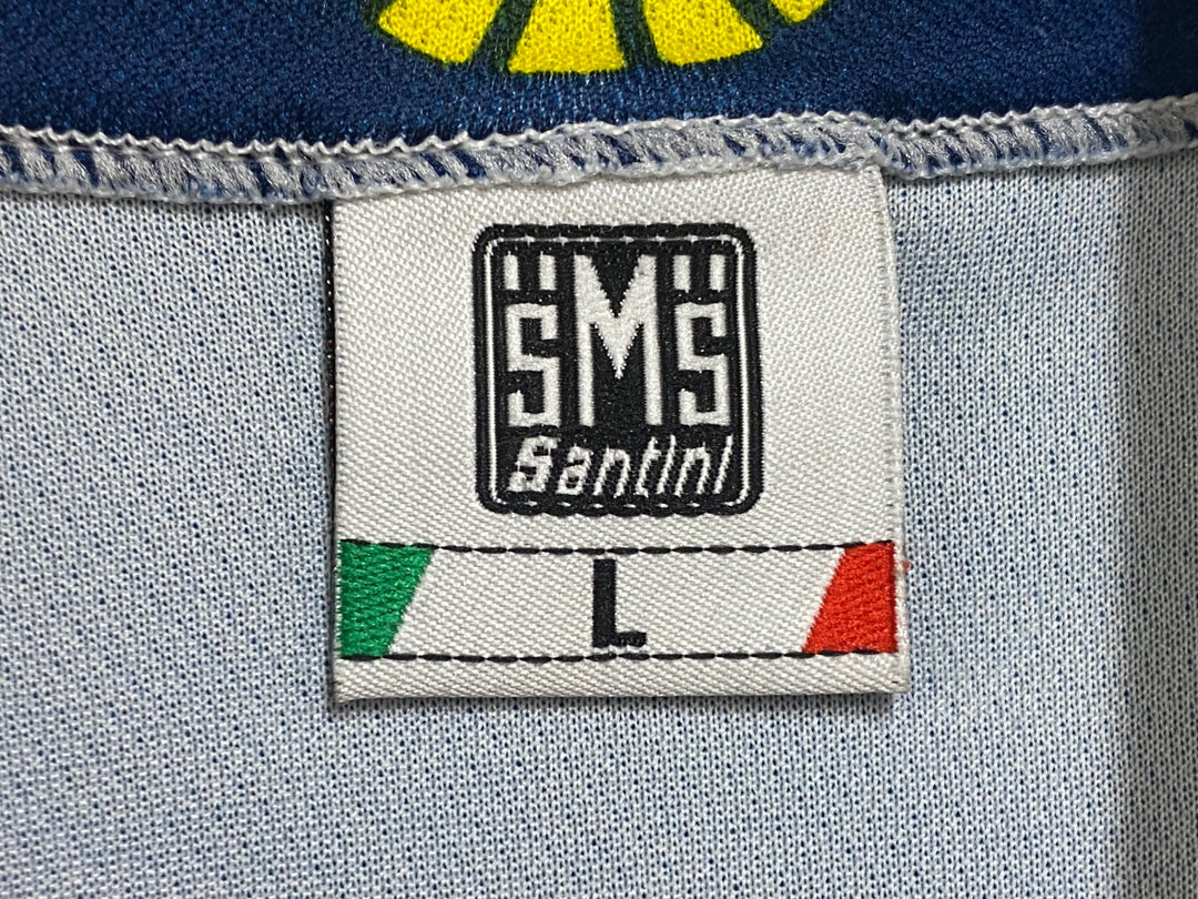 KB713 サンティーニ Santini 半袖 サイクルジャージ ハーフジップ 総柄 L vacansoleil