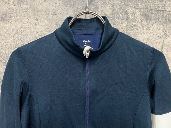 JY112 ラファ Rapha WOMEN'S CLASSIC LONG SLEEVE JERSEY Ⅱ 長袖 サイクルジャージ レディース 紺 S