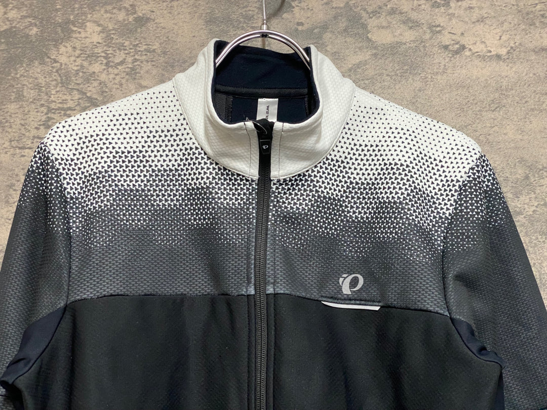 KE195 パールイズミ PEARL iZUMi 長袖 サイクルジャケット 白黒 L 裏起毛 赤タグ