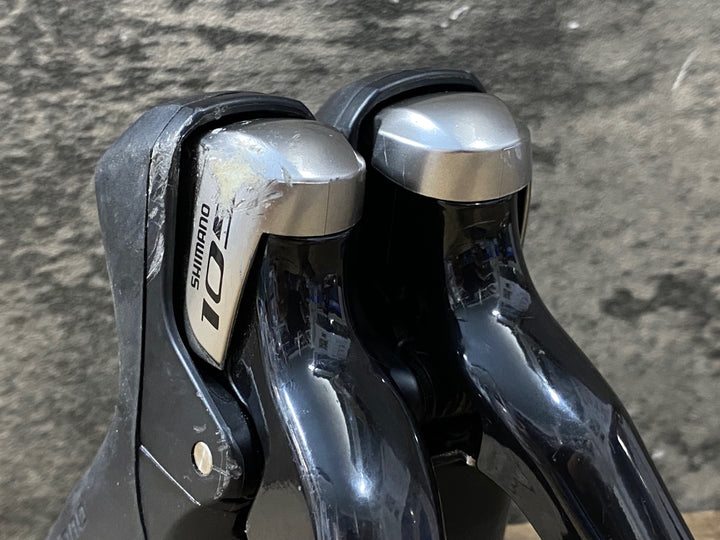 KO999 シマノ SHIMANO 105 ST-5800 STIレバー 2x11S ※左固定部にクラックの為ジャンク