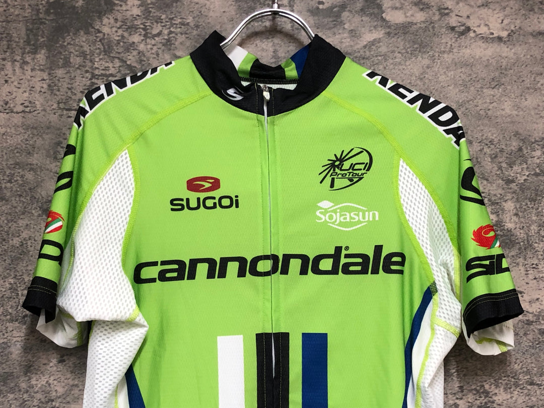 KE121 スゴイ sugoi 半袖 サイクルジャージ 黄緑 M CANNONDALE